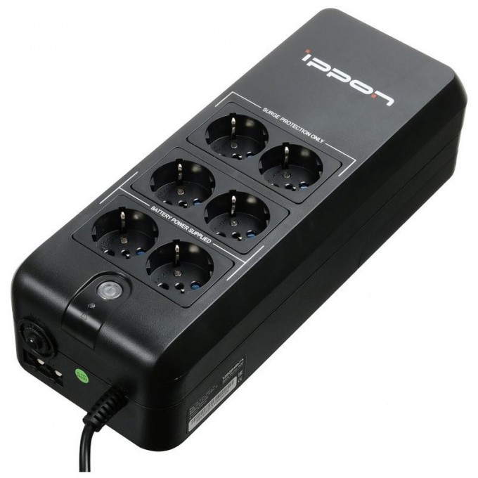 ИБП IPPON Back Verso 600 300 Вт 600 ВА Черный 5762